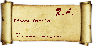Répásy Attila névjegykártya
